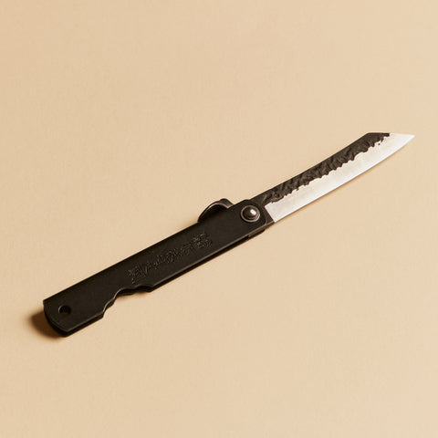 Yuzu Knives Higonokami Japanese steel pocket knife with blade open